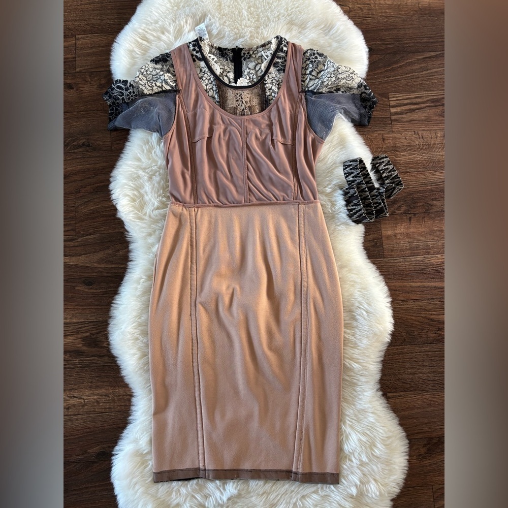 Beguile by Byron Lars Melange Lace Pencil Dress - Picture 10 of 15